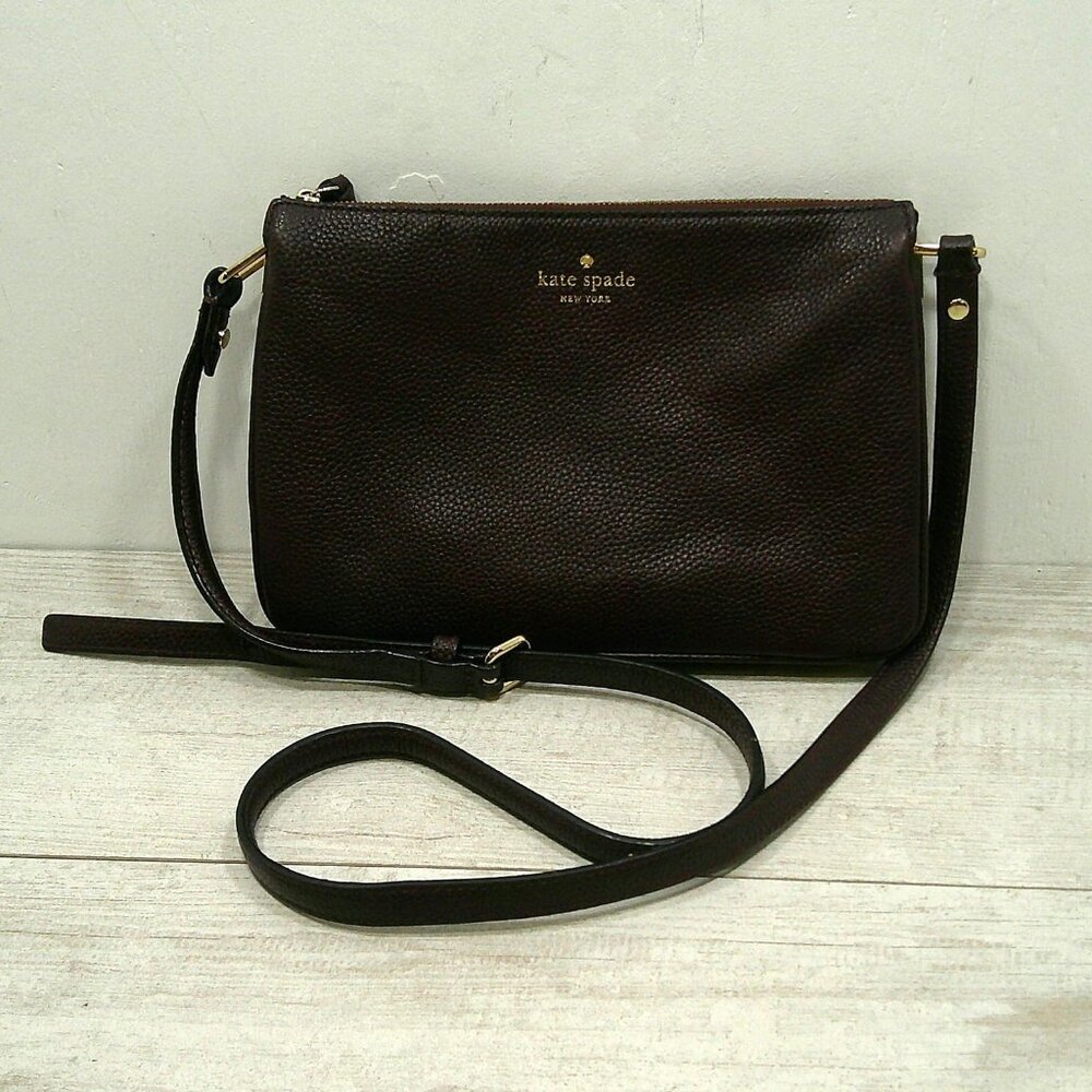 Kate Spade New York Madelyne Mulberry Street Burgandy Wine Leather Crossbody Bag